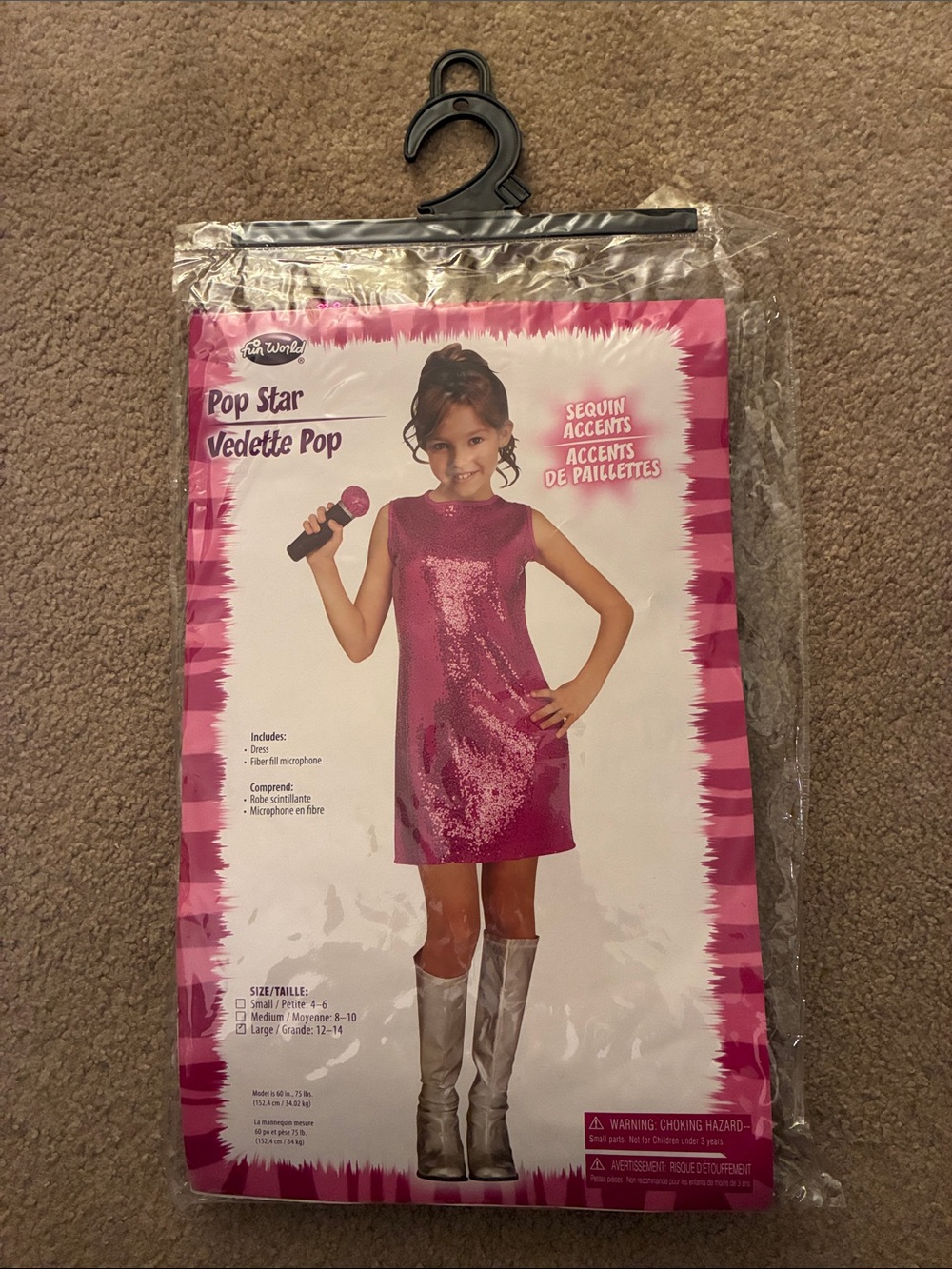 Fun World Pop Star Costume - Child Size L (12/14)